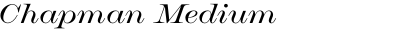 Chapman Medium Extended Italic